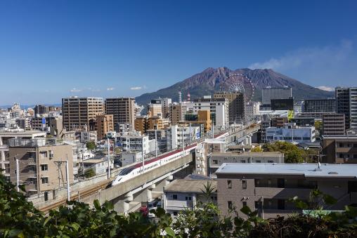 Sakurajima ＆ Kyushu Shinkansen  / 桜島と九州新幹線