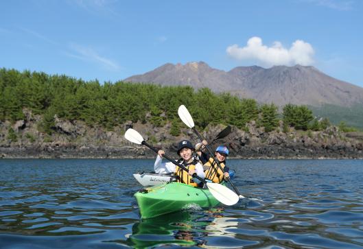 Kayak at Sakurajima