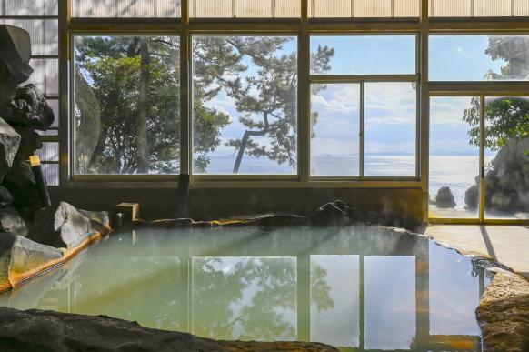 Open-air bath at Sakurajima
