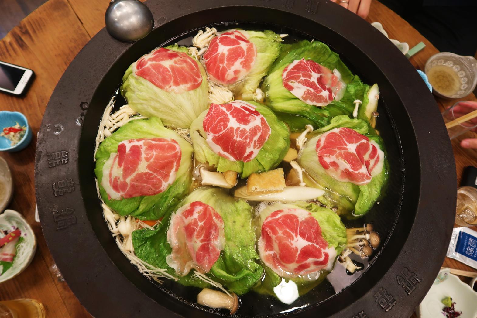 The most famous shabu-shabu: Kagoshima Kurobuta pork