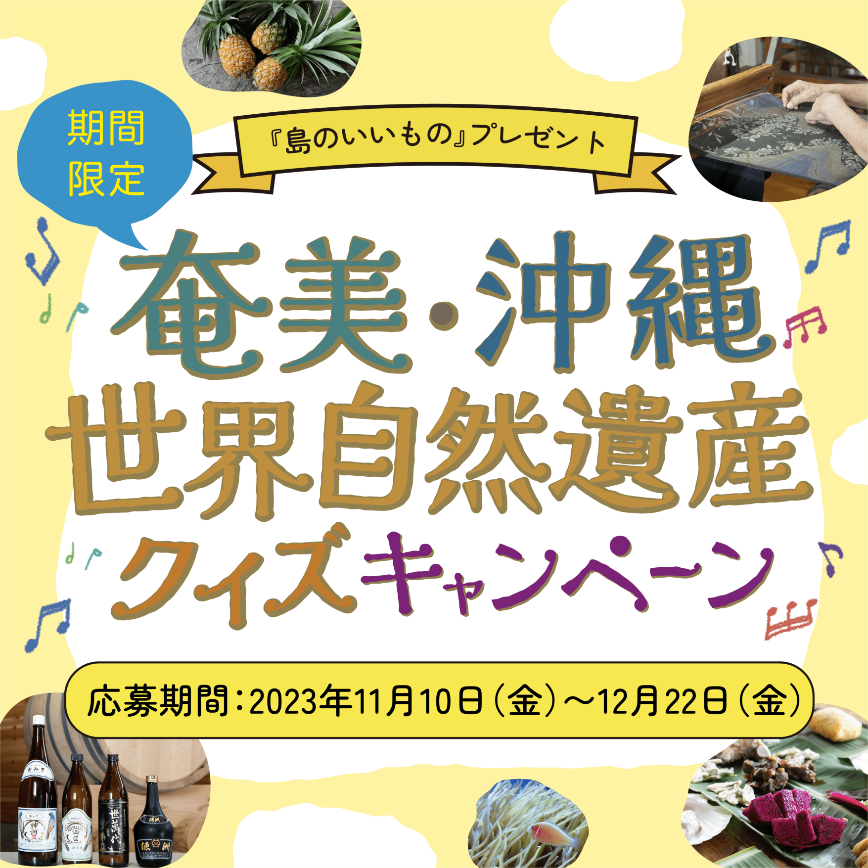 世界自然遺産「奄美・沖縄」特集掲載記念！クイズに答えて「奄美・沖縄」の『島のいいもの』が当たるクイズキャンペーン実施中-1