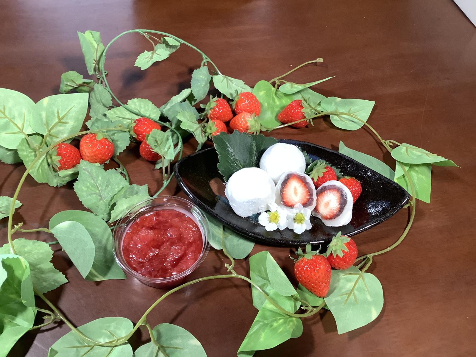 體驗現採草莓製作大福甜點・製作果醬！-1