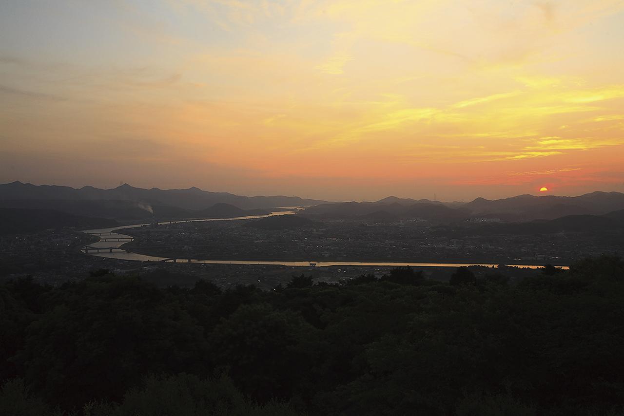 【絶景ポイント】川内川の夕日-1