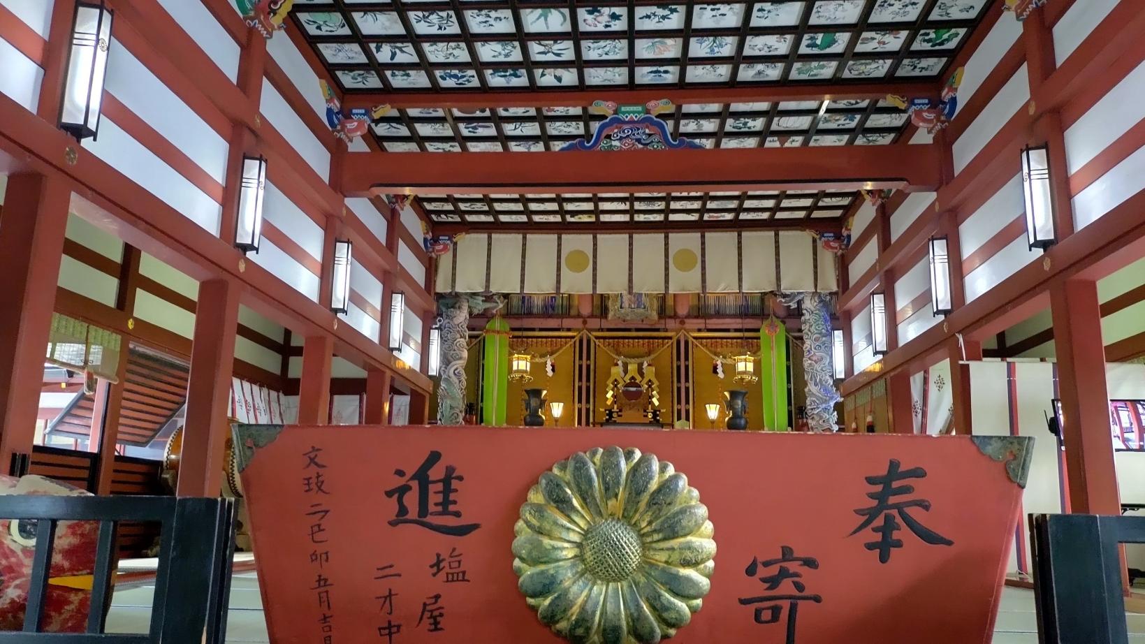 #鹿児島神宮拝殿の天井&nbsp;#霧島市-1