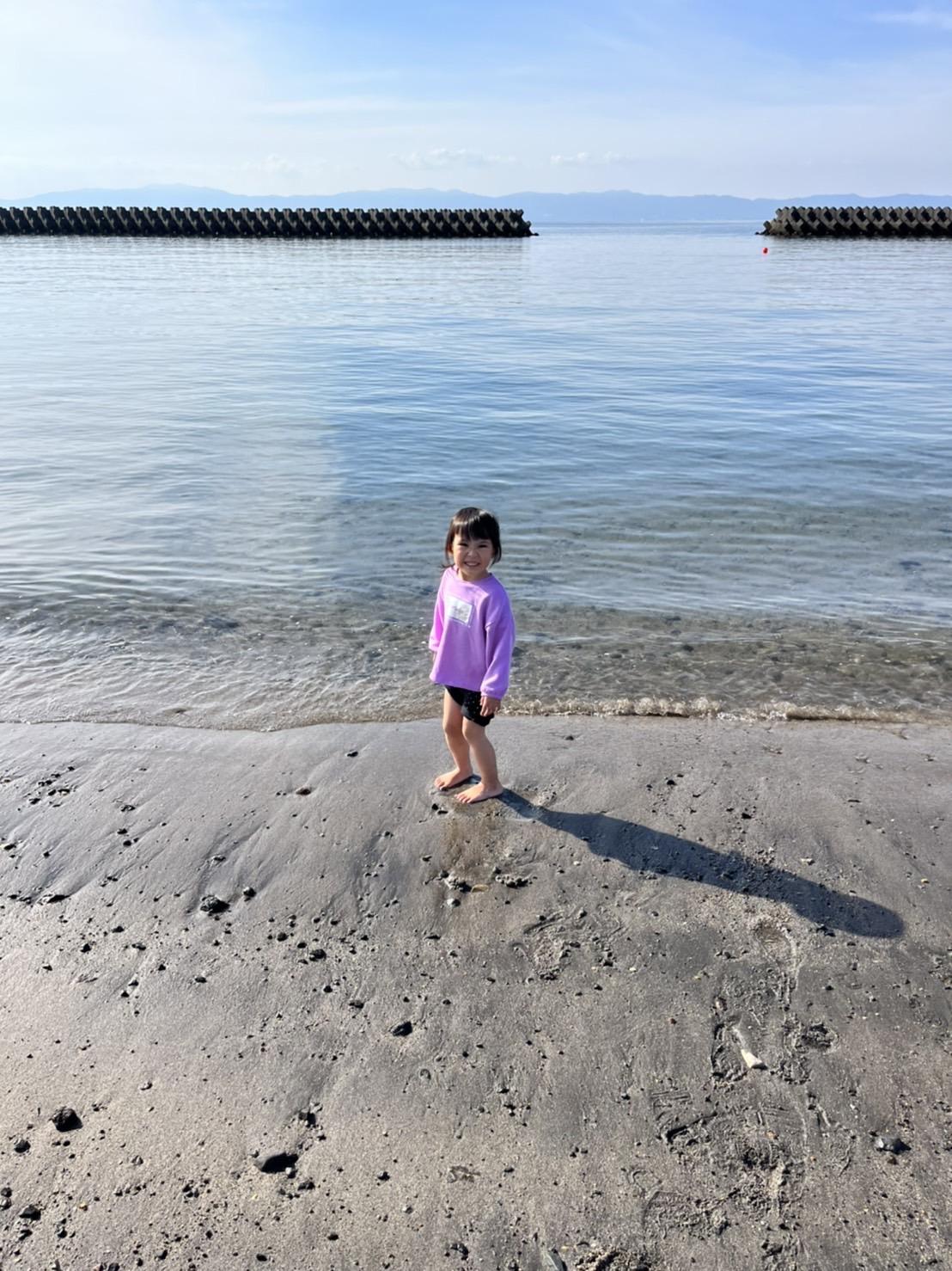 #秋の垂水の海辺でばしゃばしゃ&nbsp;#垂水市-1