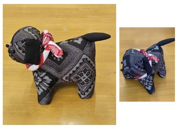 泥染め竜郷柄　犬「小太郎」-1