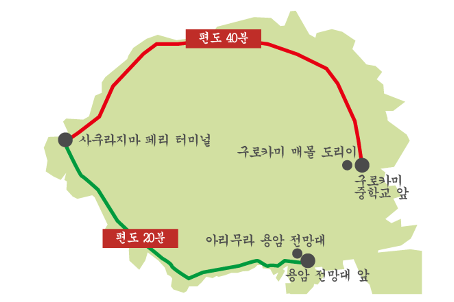 노선 버스로 일주하기-0