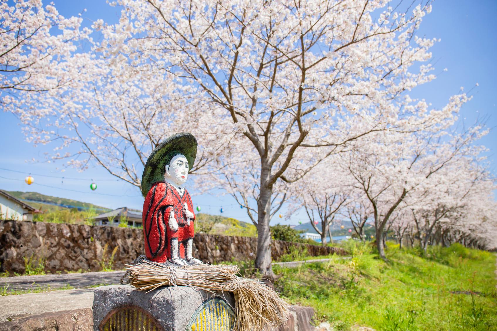 永野鉄道記念館の桜並木-1