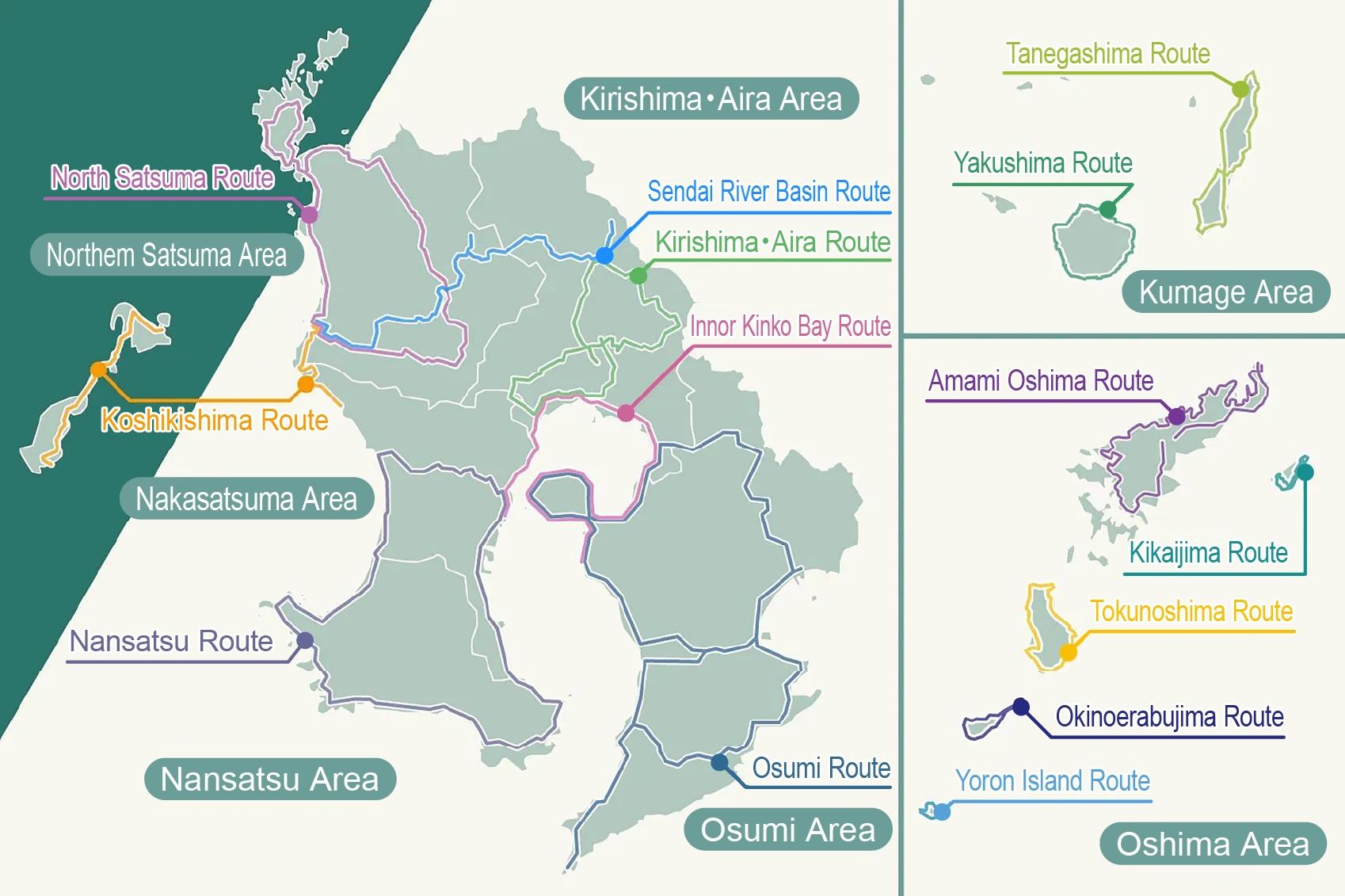Kagoshima Prefecture Cycle Map-0