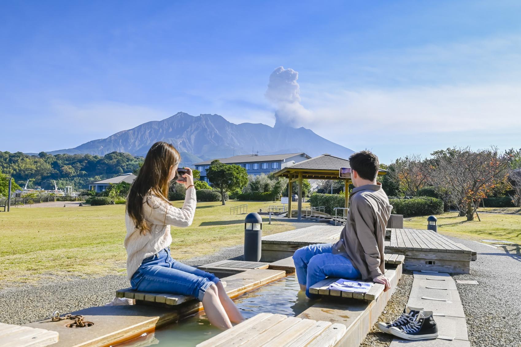  Công viên Sakurajima Yogan Nagisa Park - Bồn ngâm chân 
