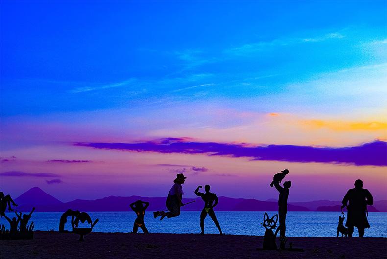 神川ビーチ　影絵の祭典-3