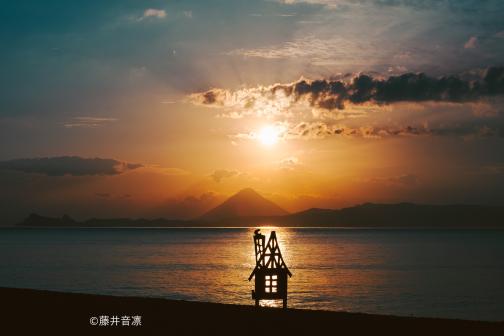 神川ビーチ　影絵の祭典-1