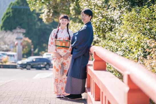 和服で参拝、ぶらり霧島神宮。-0