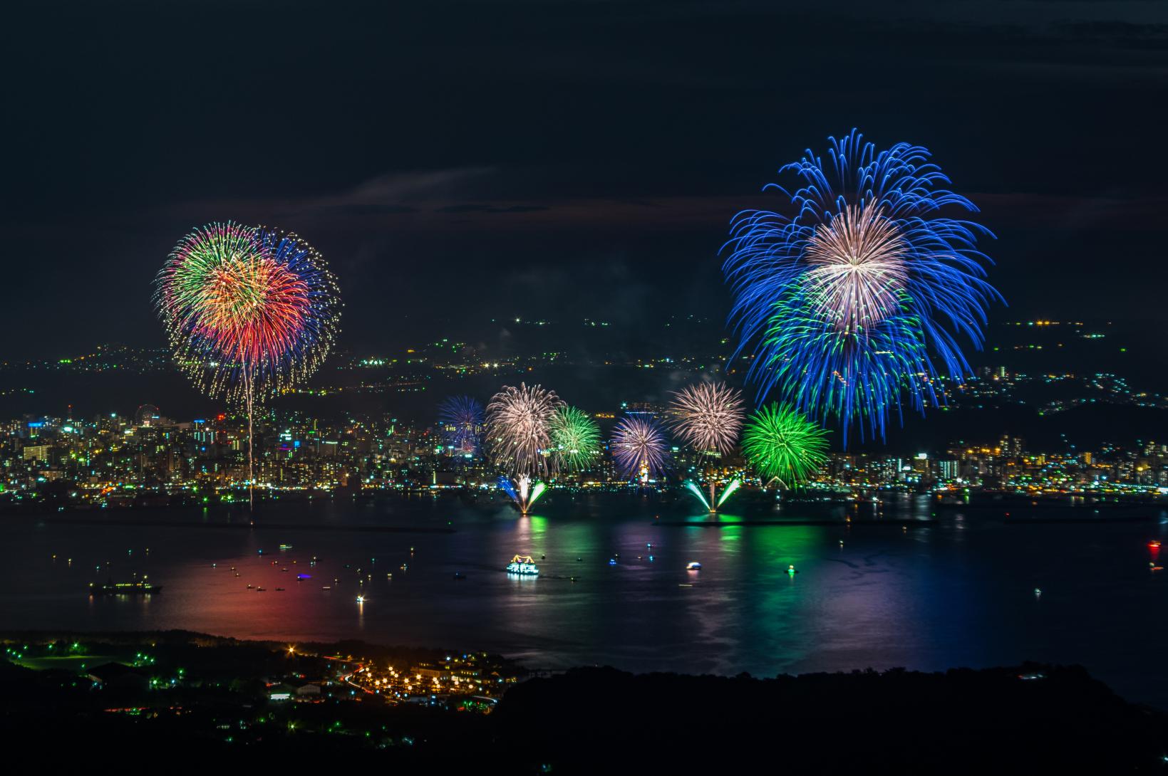 Kagoshima Kinko Bay Summer Night Fireworks Display-8