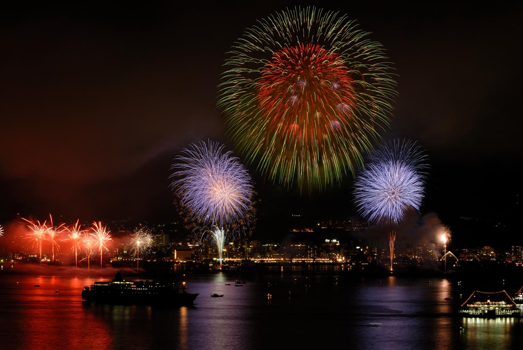 Kagoshima Kinko Bay Summer Night Fireworks Display-6
