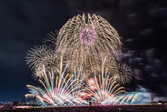 【2025】桜島と芸術花火-2