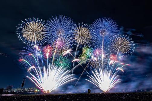 【2025】桜島と芸術花火-1