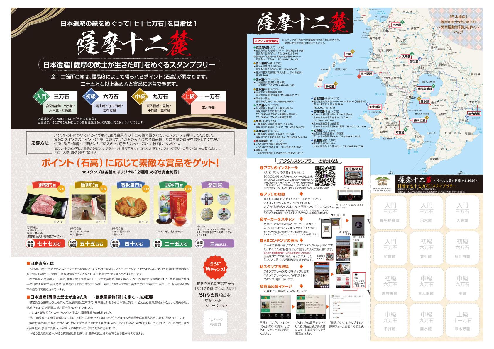 日本遺産「薩摩の武士が生きた町」をめぐるスタンプラリー-2