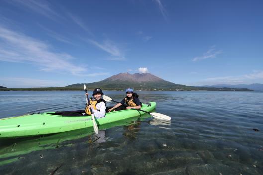 Kayak at Sakurajima